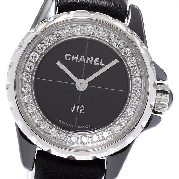 CHANEL J12 XS H4663 Diamond Black Dial Quartz Ladies  display picture 1